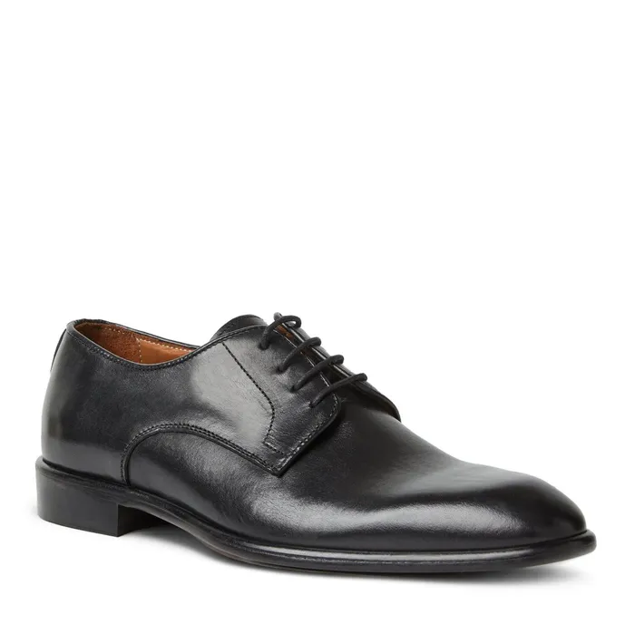 Bruno Magli Salerno Derby Black Leather Men Dress Shoes