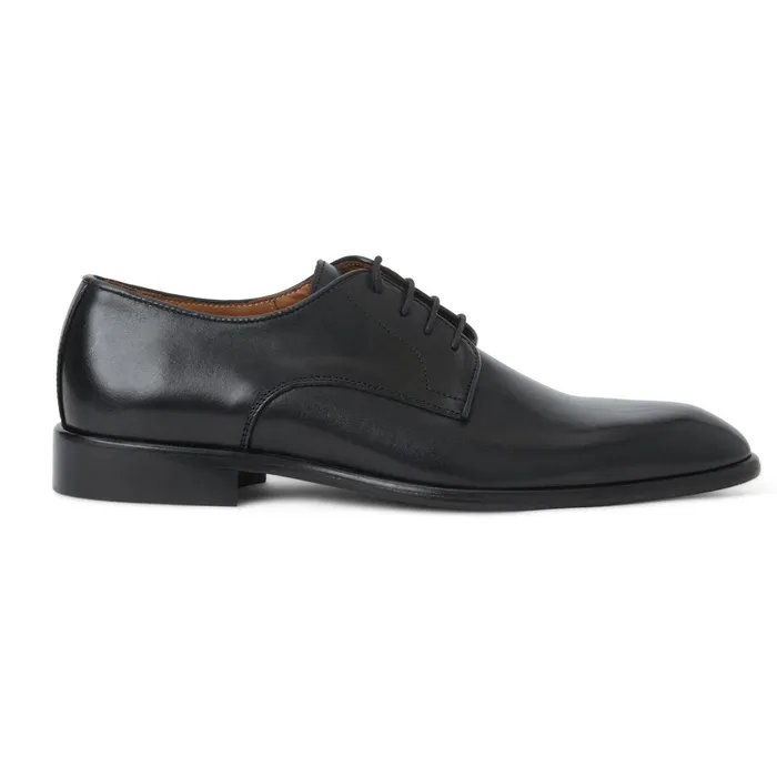 Bruno Magli Salerno Derby Black Leather Men Dress Shoes