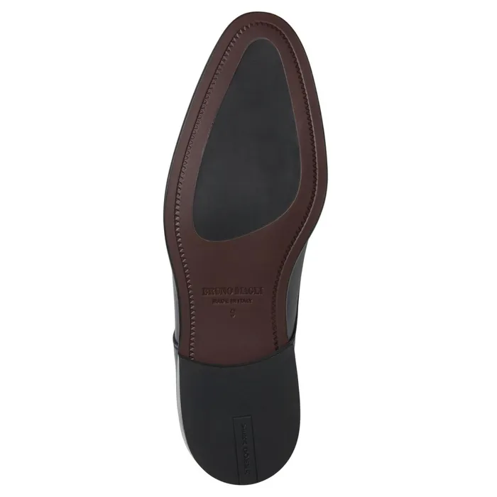 Bruno Magli Salerno Derby Black Leather Men Dress Shoes