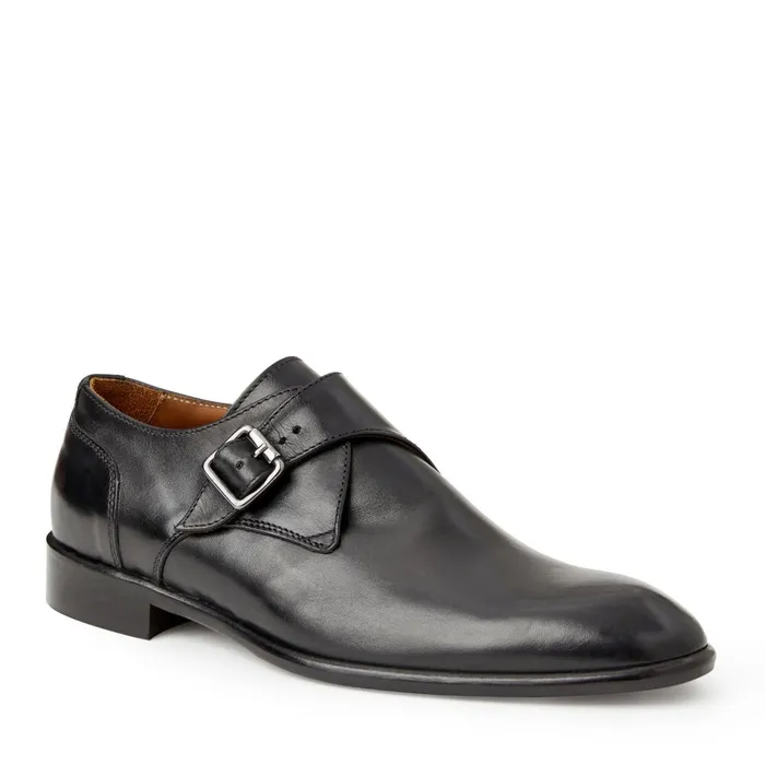 Bruno Magli Solero Classic Leather Single Monk StrapBlack Men Loafers and Slipons Bruno Magli Solero Classic Leather Single Monk StrapBlack Men Loafers and Slipons