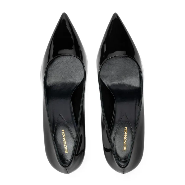 Bruno Magli Tara Black Patent Pump Women Heels
