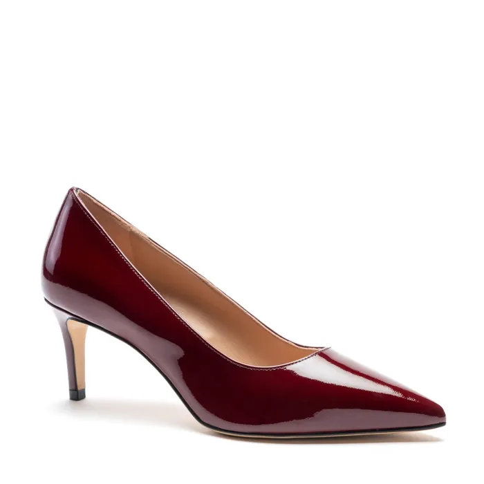 Bruno Magli Tara Bordeaux Patent Pump Women Heels