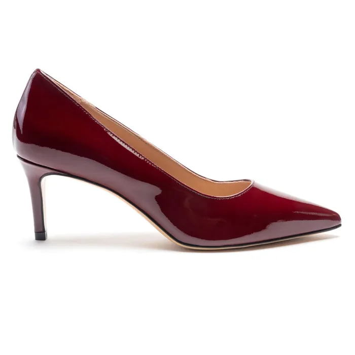 Bruno Magli Tara Bordeaux Patent Pump Women Heels