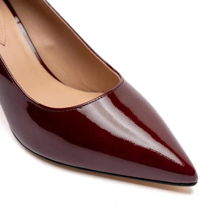 Bruno Magli Tara Bordeaux Patent Pump Women Heels
