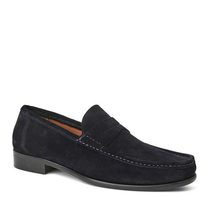 Bruno Magli Tonio Slip On Loafer Navy Suede Men Loafers and Slipons