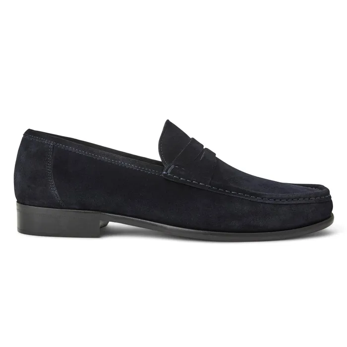 Bruno Magli Tonio Slip On Loafer Navy Suede Men Loafers and Slipons