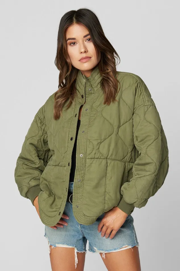 Burnt Sage Jacket Women BLANK NYC Jackets