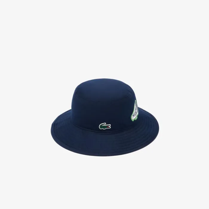 Caps and Hats MenWomen Lacoste Unisex Miami Open Edition Sport Bucket Hat Navy Blue 166