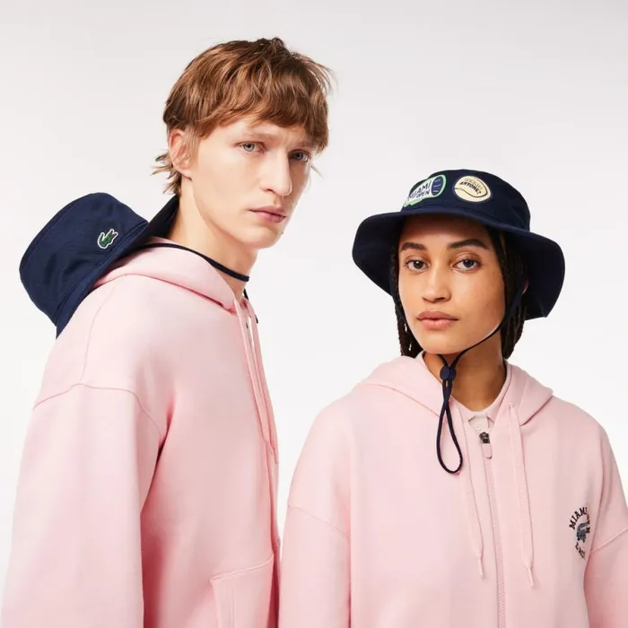 Caps and Hats MenWomen Lacoste Unisex Miami Open Edition Sport Bucket Hat Navy Blue 166
