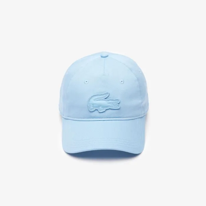 Caps and Hats MenWomen Lacoste Unisex Twill Quilted Croc Badge Cap Pastel Blue Hbp
