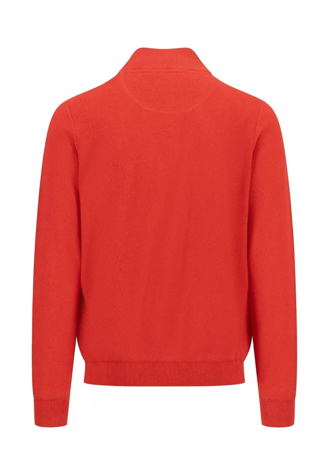 Cardigan Men FYNCHHATTON Part Jacket Made Of Sovereign Cotton Strong Bluepoppy Rednightnavy