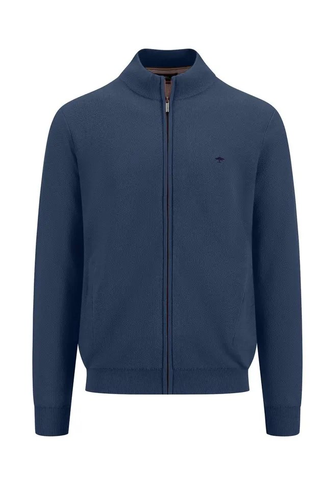 Cardigan Men FYNCHHATTON Part Jacket Made Of Sovereign Cotton Strong Bluepoppy Rednightnavy