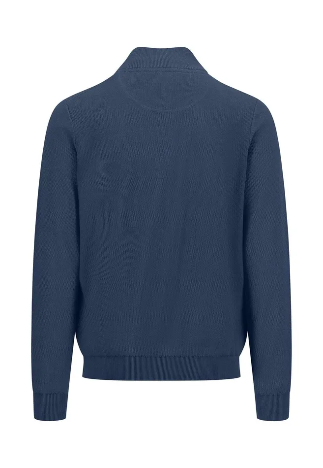 Cardigan Men FYNCHHATTON Part Jacket Made Of Sovereign Cotton Strong Bluepoppy Rednightnavy