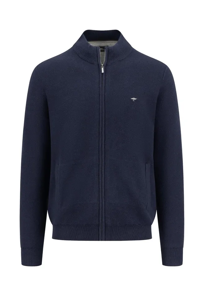 Cardigan Men FYNCHHATTON Part Jacket Made Of Sovereign Cotton Strong Bluepoppy Rednightnavy