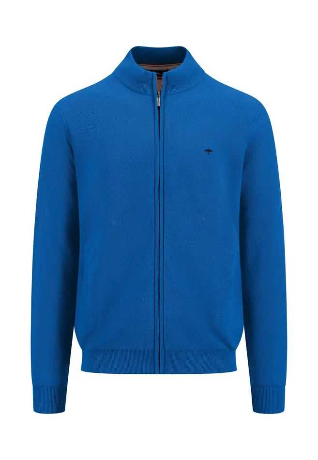 Cardigan Men FYNCHHATTON Part Jacket Made Of Sovereign Cotton Strong Bluepoppy Rednightnavy