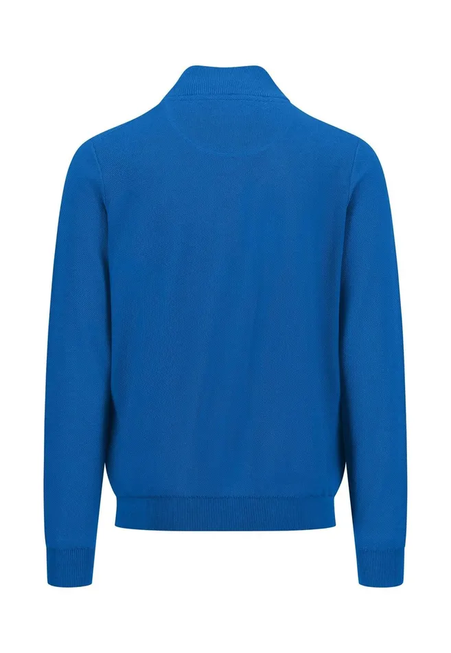 Cardigan Men FYNCHHATTON Part Jacket Made Of Sovereign Cotton Strong Bluepoppy Rednightnavy