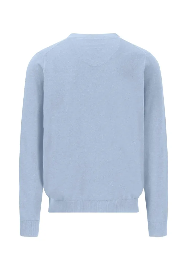 Cardigan Men FYNCHHATTON Parting Jacket Made Of Soft Cotton With A Button Closure Silvernavysummer Breeze