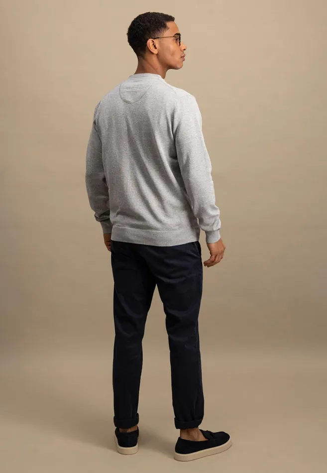 Cardigan Men FYNCHHATTON Parting Jacket Made Of Soft Cotton With A Button Closure Silvernavysummer Breeze