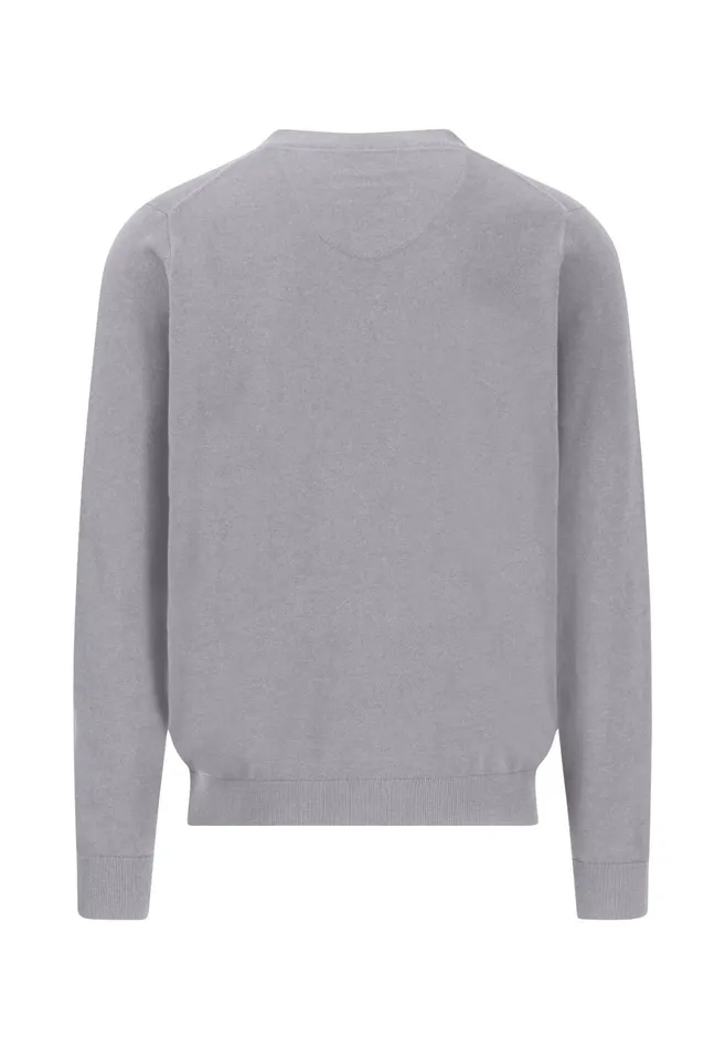 Cardigan Men FYNCHHATTON Parting Jacket Made Of Soft Cotton With A Button Closure Silvernavysummer Breeze