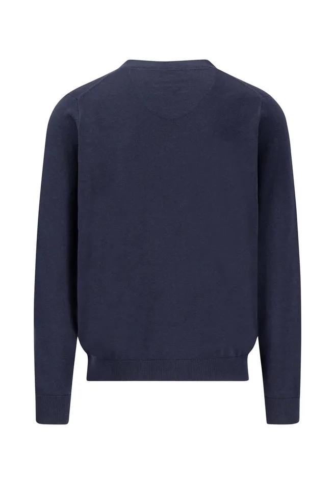 Cardigan Men FYNCHHATTON Parting Jacket Made Of Soft Cotton With A Button Closure Silvernavysummer Breeze