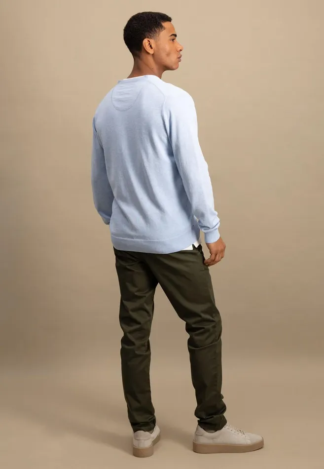 Cardigan Men FYNCHHATTON Parting Jacket Made Of Soft Cotton With A Button Closure Silvernavysummer Breeze