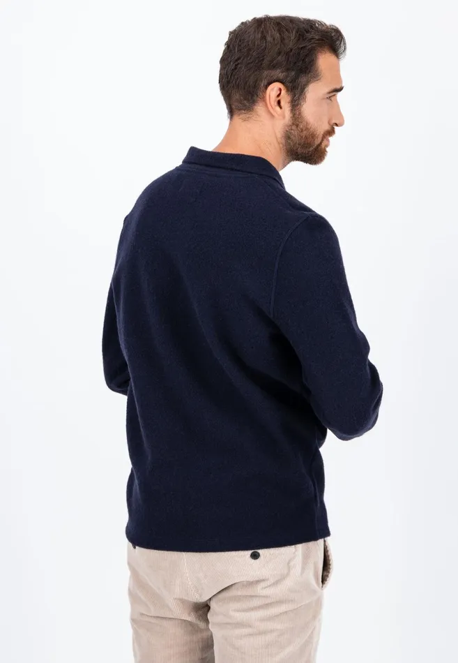 Cardigan Men FYNCHHATTON Parting Jacket Made Of Wool With Breast Pocket Navy