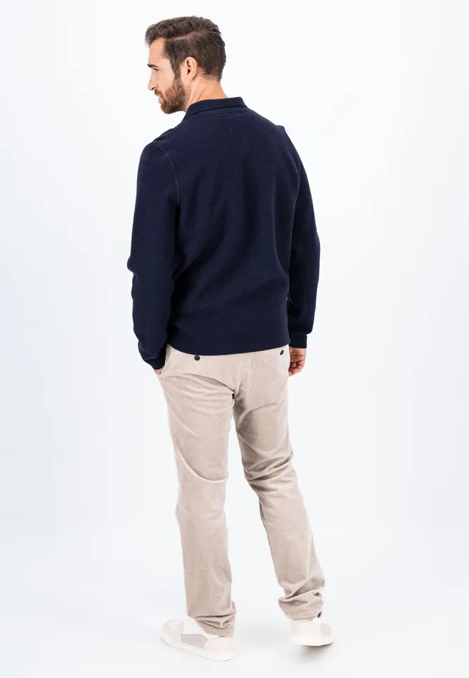 Cardigan Men FYNCHHATTON Parting Jacket Made Of Wool With Breast Pocket Navy