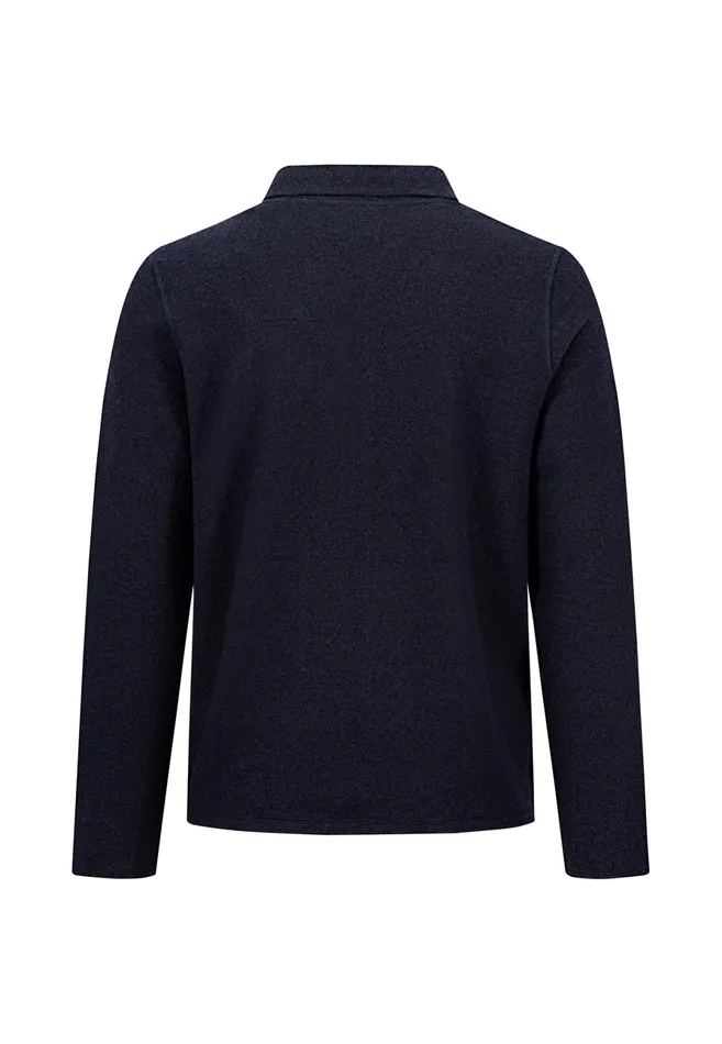 Cardigan Men FYNCHHATTON Parting Jacket Made Of Wool With Breast Pocket Navy