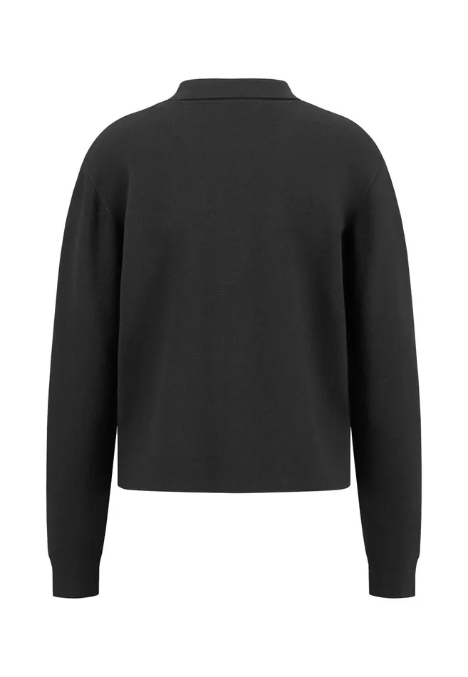 Cardigan Women FYNCHHATTON Part Jacket With Buttons And Caps Collar Black