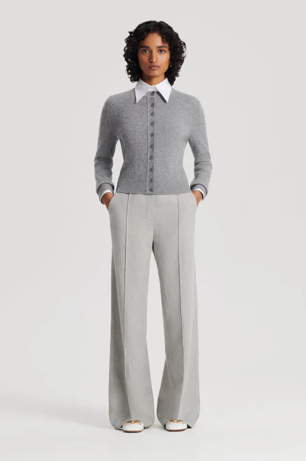 CASHMERE CARDIGAN GREYMELANGE Knitwear Scanlan Theodore Women