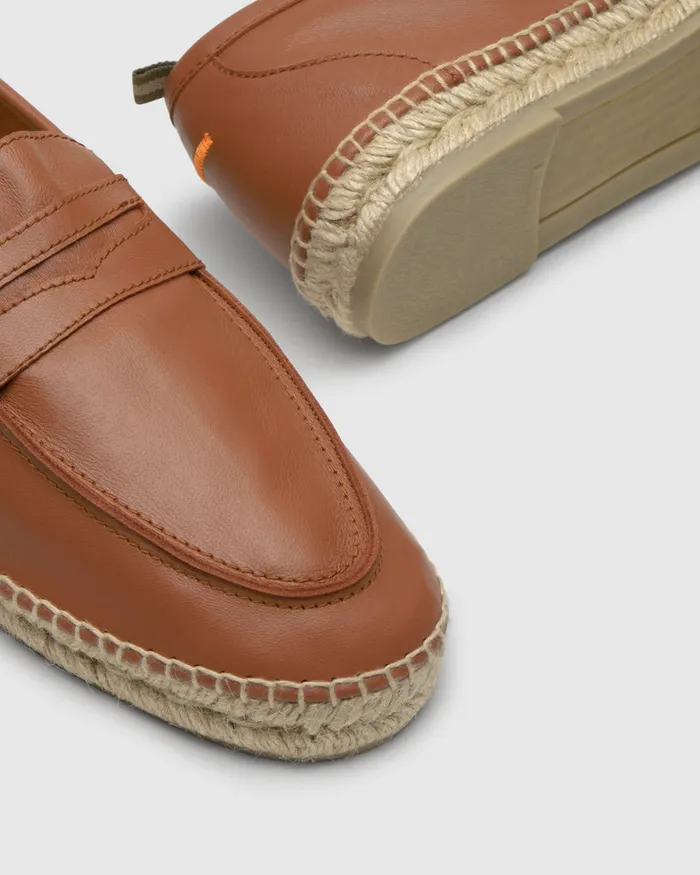 Castaer Nacho250 Cuero Men Flat Shoes