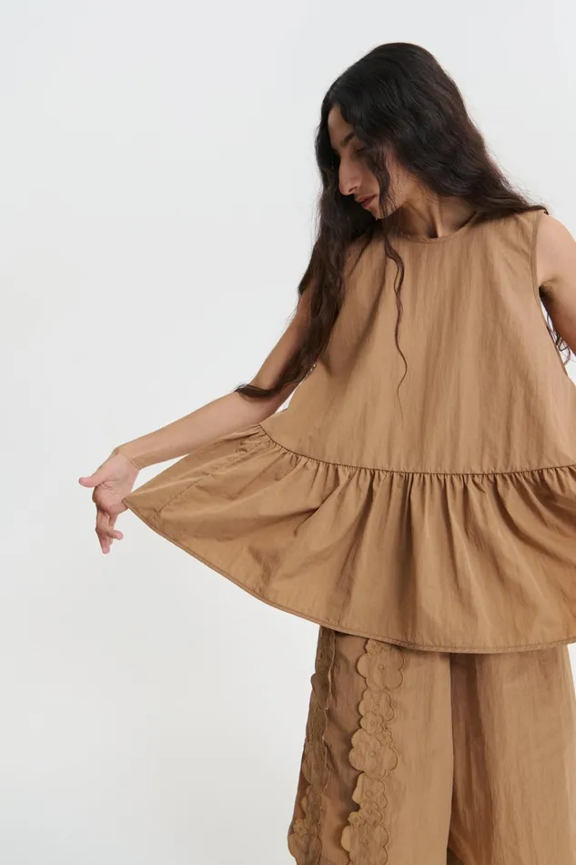 Cecilie Bahnsen Blouses Women ASTA TOP Chestnut