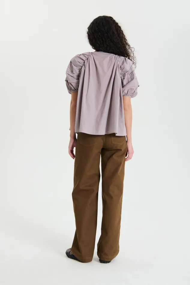 Cecilie Bahnsen Blouses Women PALOMA TOP Brownwhite