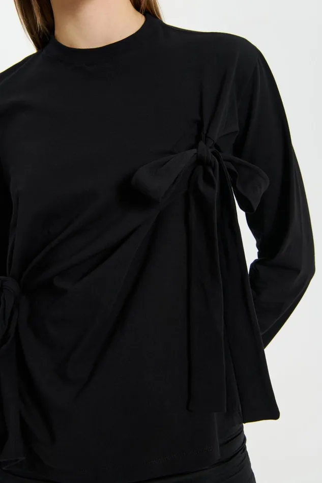 Cecilie Bahnsen Jersey Women OCTOBER TSHIRT Black