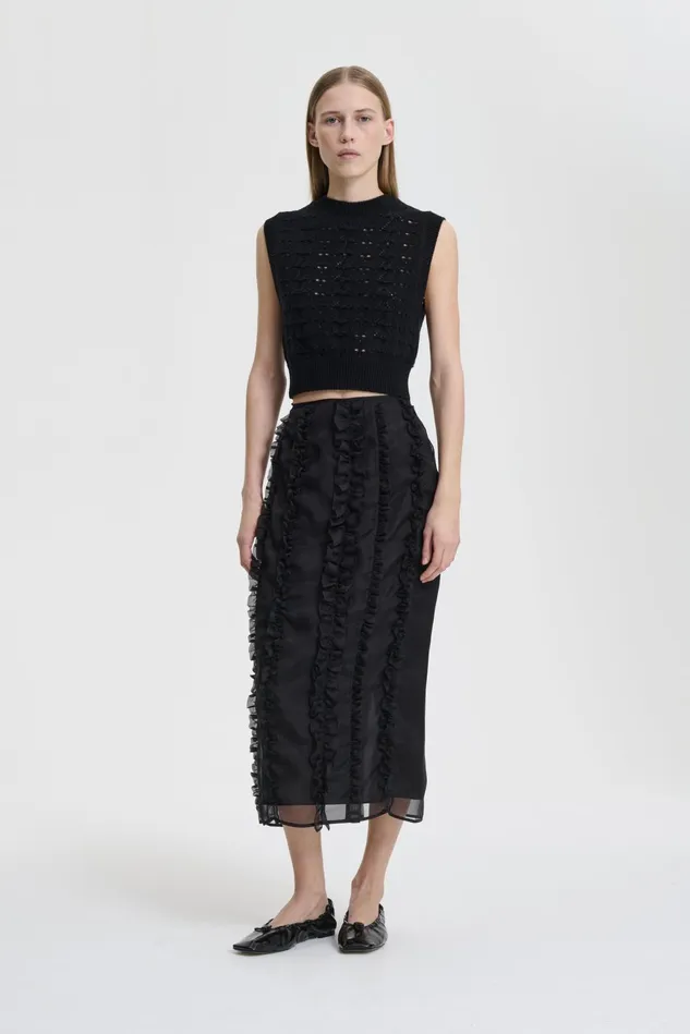 Cecilie Bahnsen Knits Women BRISA VEST Black