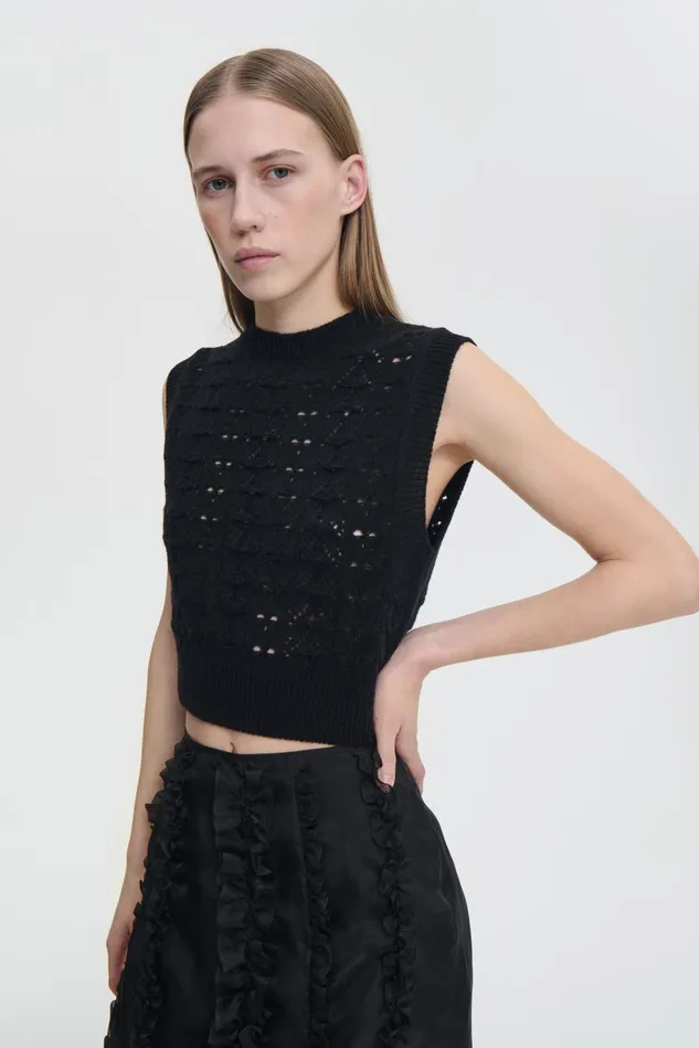 Cecilie Bahnsen Knits Women BRISA VEST Black