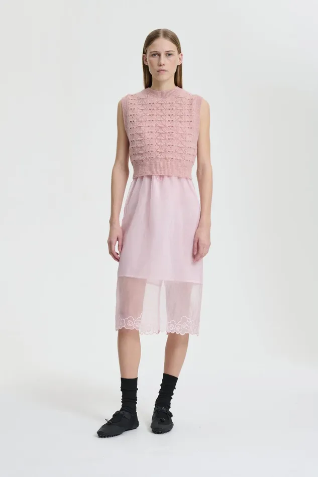 Cecilie Bahnsen Knits Women BRISA VEST Soft Pink