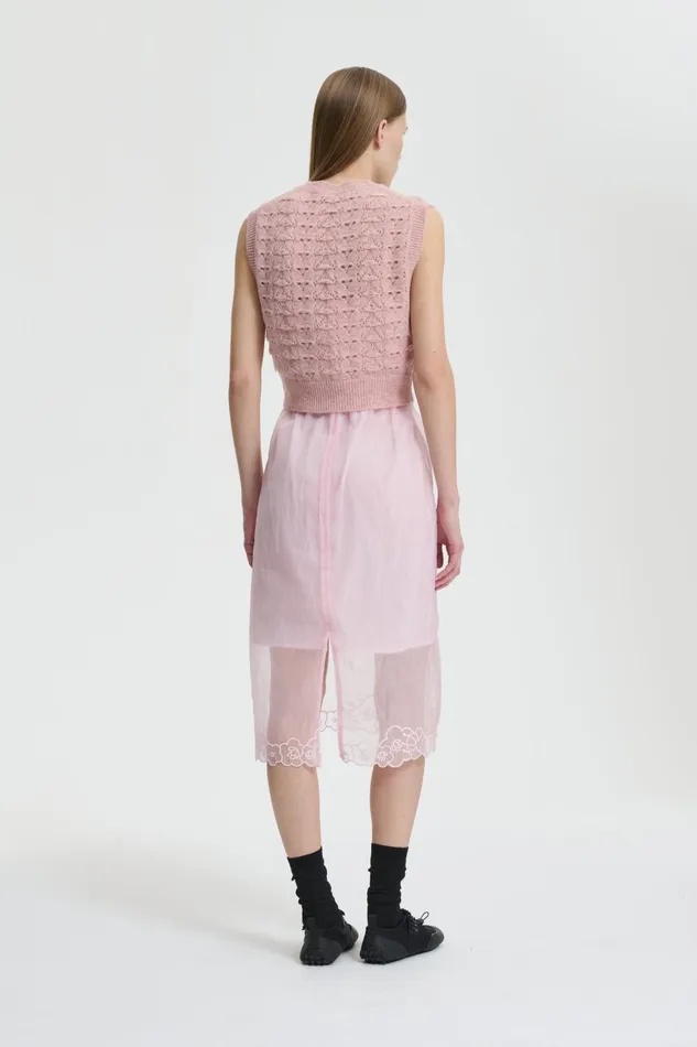 Cecilie Bahnsen Knits Women BRISA VEST Soft Pink