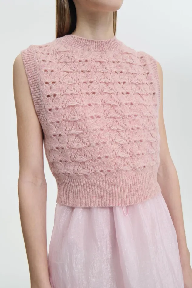 Cecilie Bahnsen Knits Women BRISA VEST Soft Pink