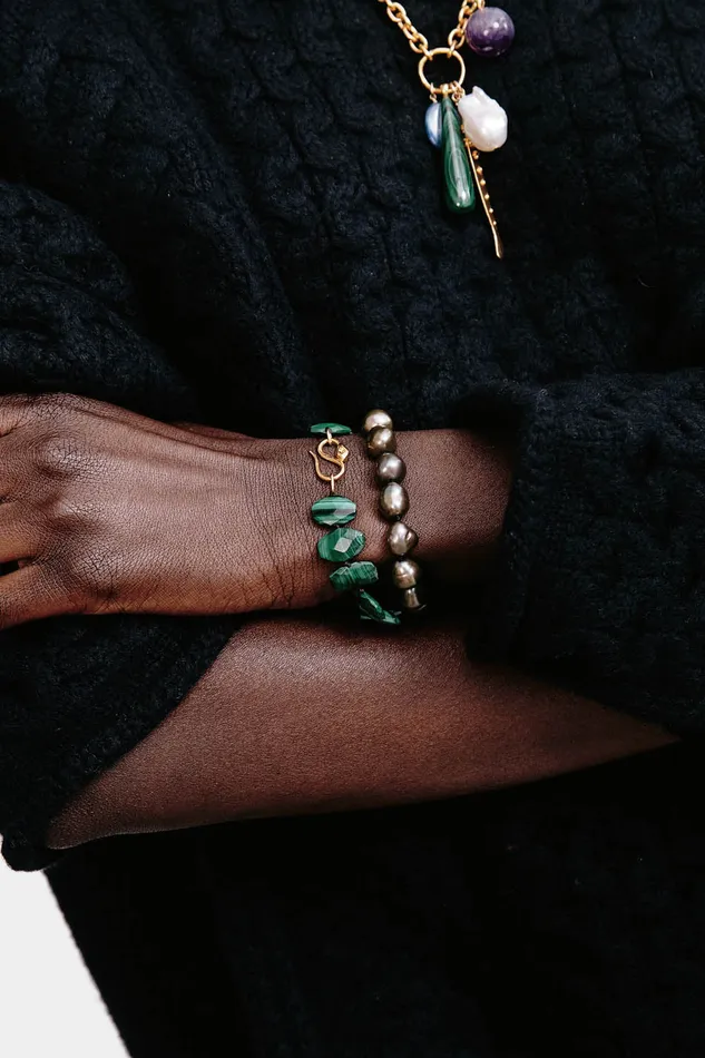 Chan Luu Bracelets Cobra Bracelet Malachite 8211 Women