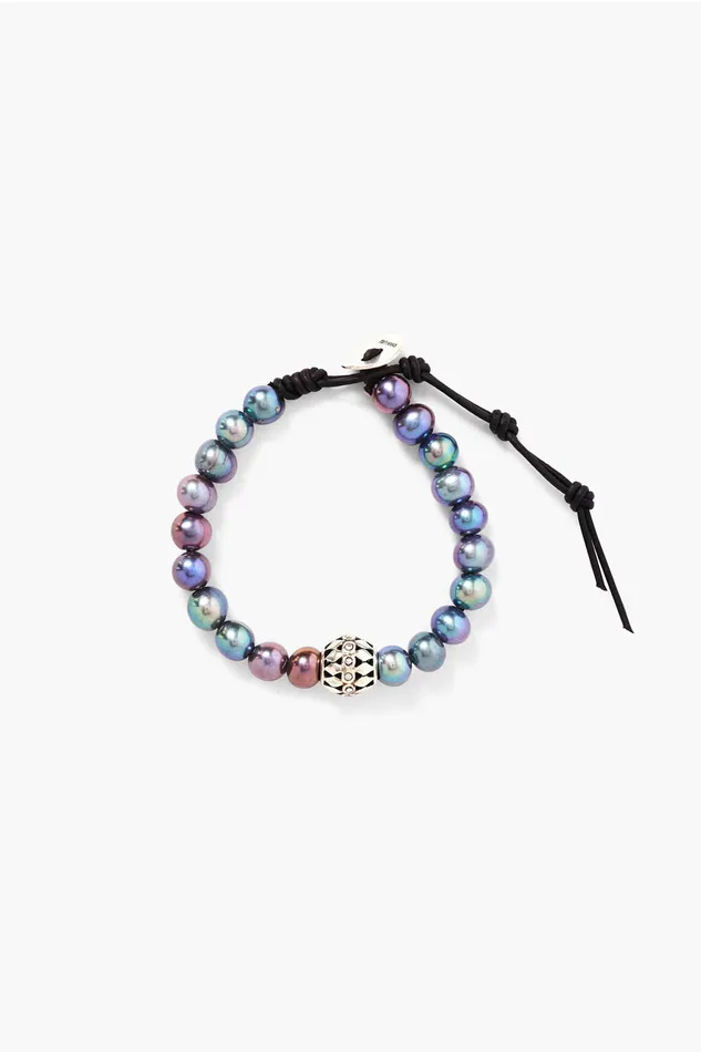 Chan Luu Bracelets Felicity Diamond Single Wrap Bracelet Peacock Pearl 8211 Women