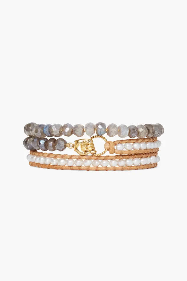 Chan Luu Bracelets Mano Triple Wrap Bracelet White Pearl Mix 8211 Women