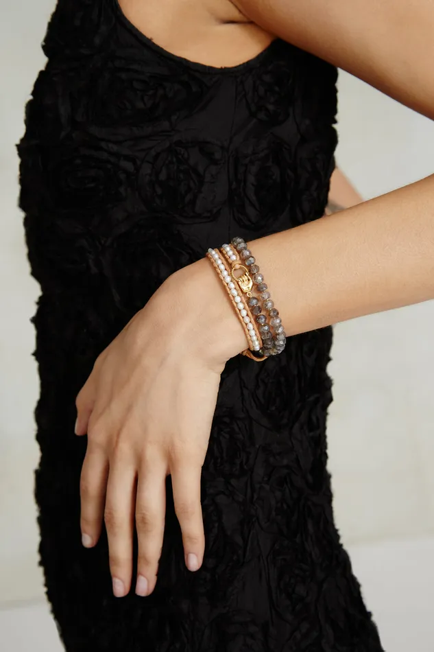 Chan Luu Bracelets Mano Triple Wrap Bracelet White Pearl Mix 8211 Women