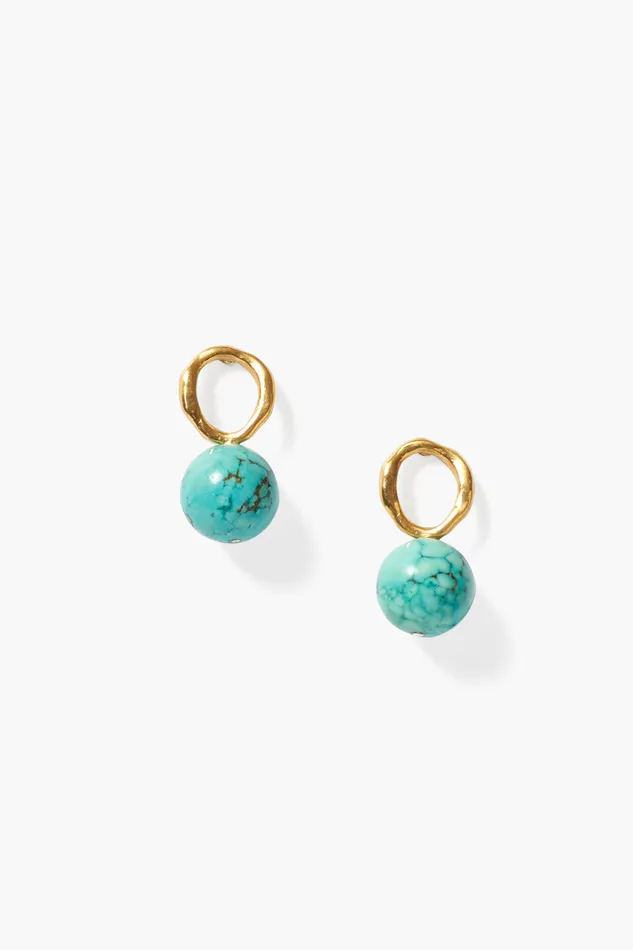 Chan Luu Earrings Globe Stud Earrings Turquoise 8211 Women