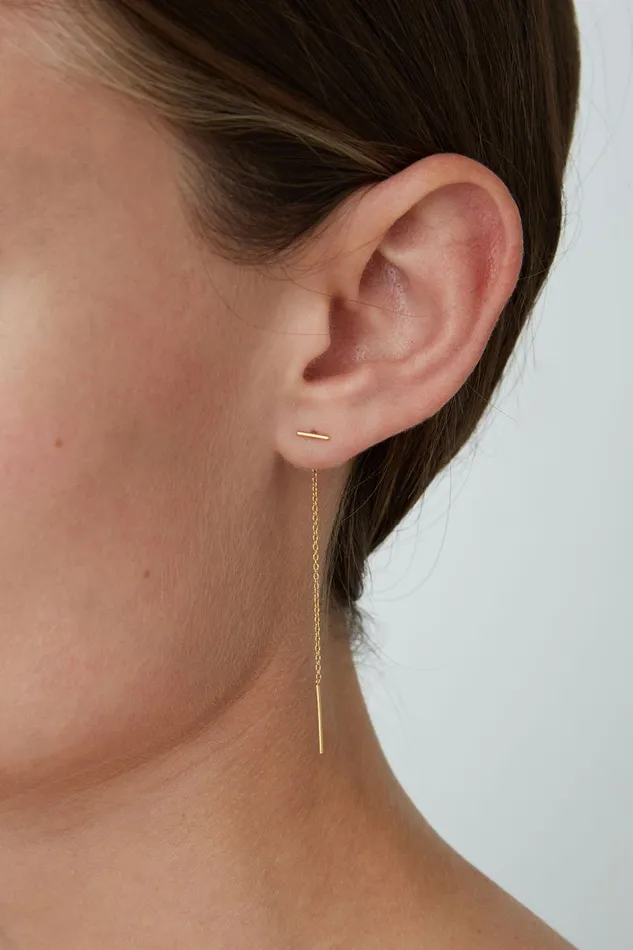 Chan Luu Earrings Gold Bar Chain Thread Earrings 8211 Women