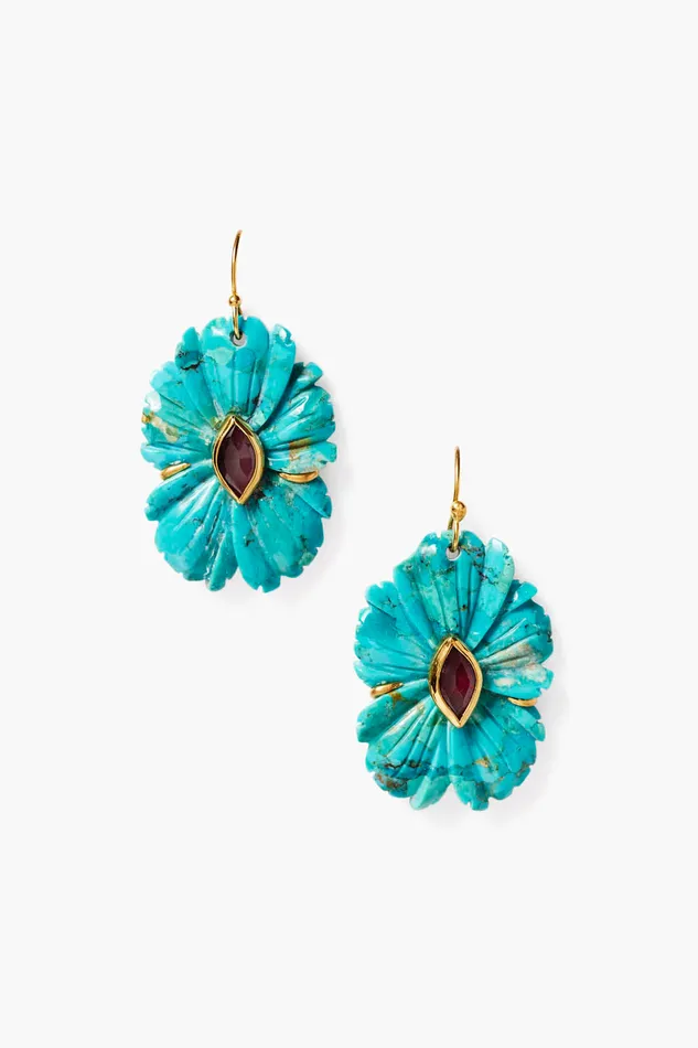 Chan Luu Earrings Magnolia Earrings Turquoise 8211 Women