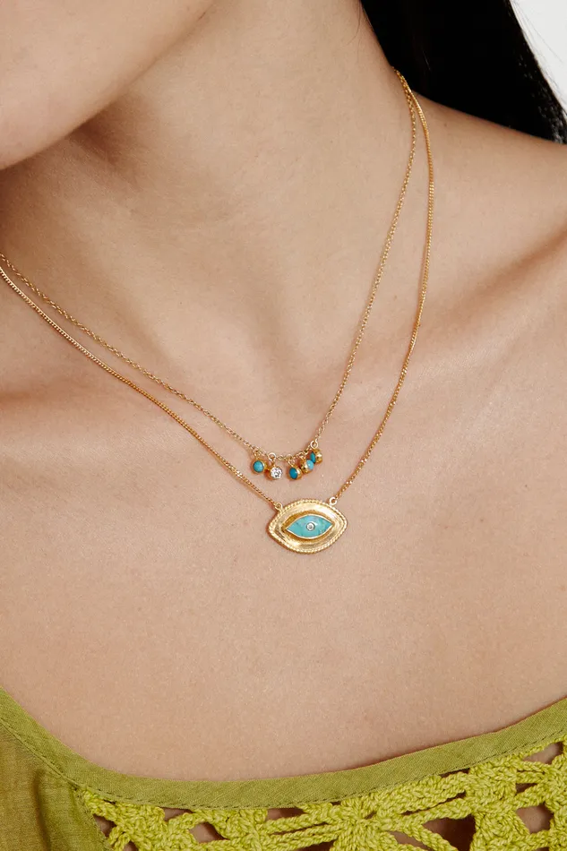 Chan Luu Necklaces Delilah Charm Necklace Turquoise Mix 8211 Women