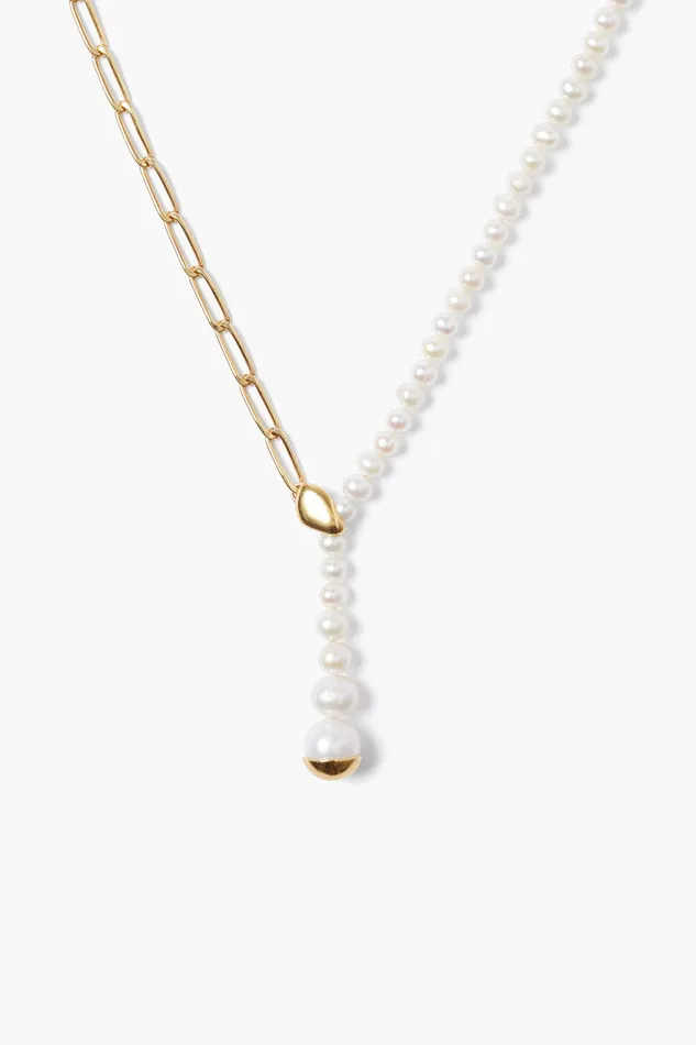 Chan Luu Necklaces Marion Drop Necklace White Pearl 8211 Women