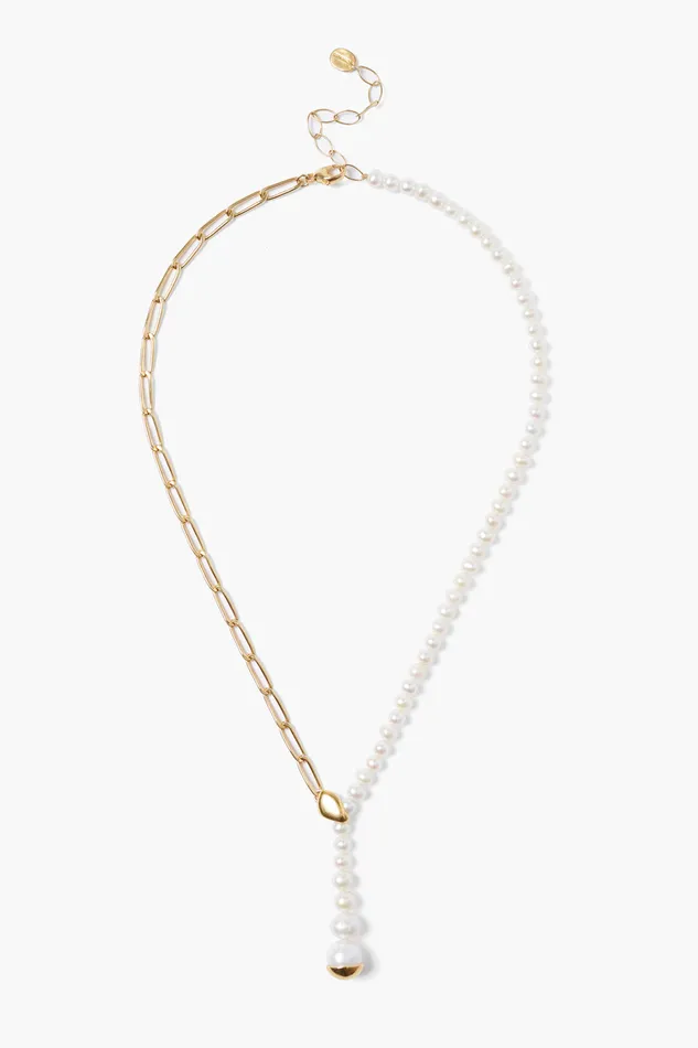 Chan Luu Necklaces Marion Drop Necklace White Pearl 8211 Women