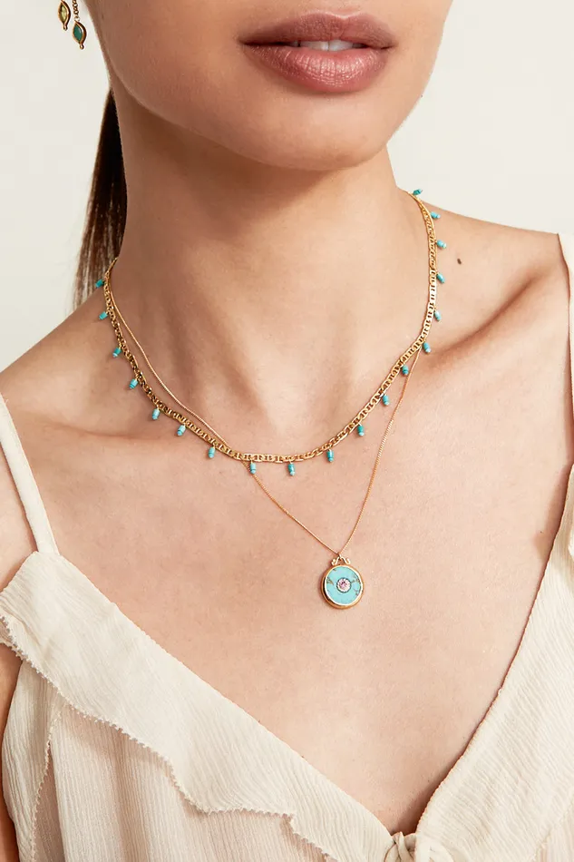 Chan Luu Necklaces Victoria Necklace Petite Turquoise 8211 Women
